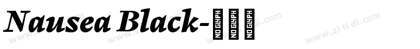Nausea Black字体转换